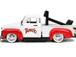 1953 Chevrolet Pickup Truck White Red Charro Man Diecast Figurine Tapatio 1/24 Diecast Model Car Jada 31968