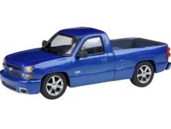 2006 Chevrolet Silverado 'Cateye' Pickup Truck Ming Blue Metallic 1/64 Diecast Model Car by Paragon Models