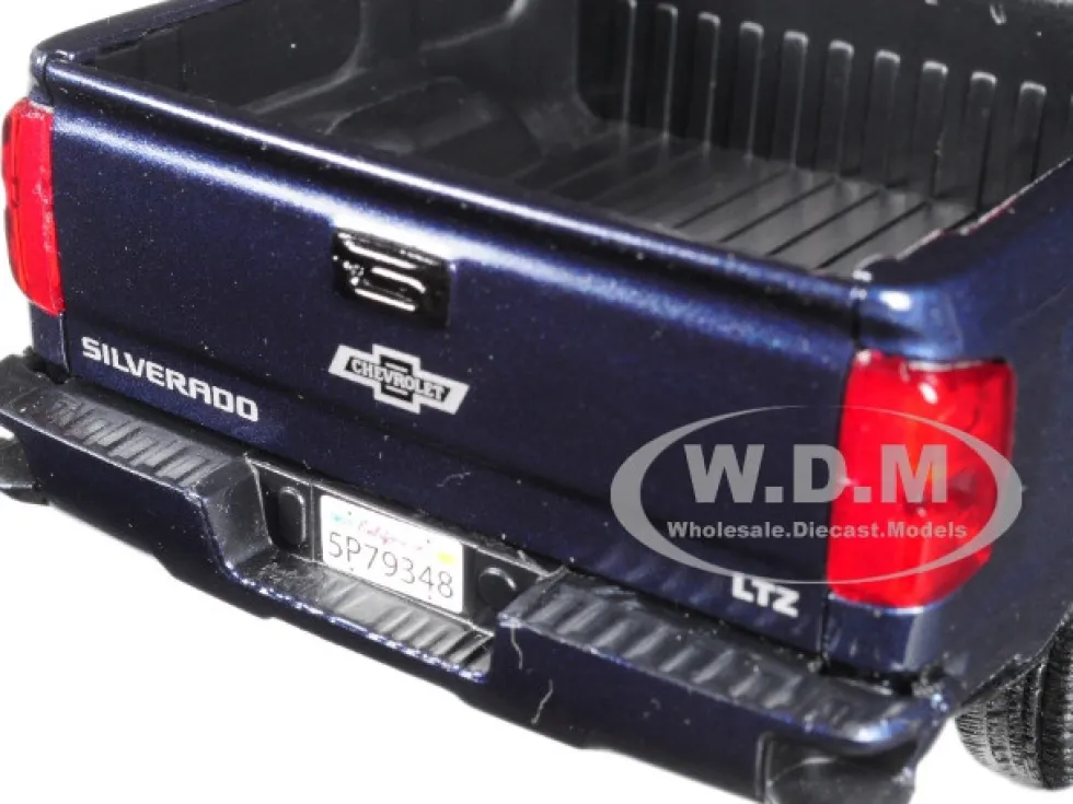 2018 Chevrolet Silverado LTZ Centennial 100 Years Anniversary Edition Blue 1/27 Diecast Model Car Motormax 79353