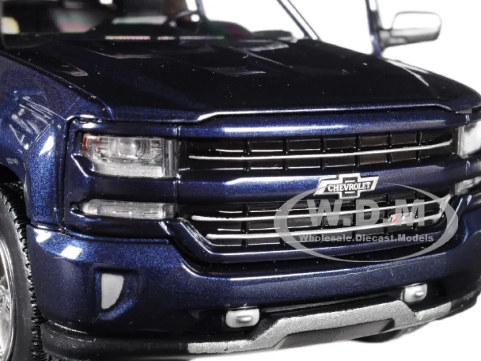 2018 Chevrolet Silverado LTZ Centennial 100 Years Anniversary Edition Blue 1/27 Diecast Model Car Motormax 79353