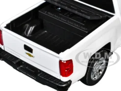 2017 Chevrolet Silverado 1500 LT Z71 Crew Cab Pickup Truck with White with Flashing Light Bar and Front and Rear Lights and Sounds 1/27 Diecast Model Car by Motormax