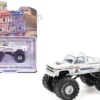 1986 Chevrolet Silverado Monster Truck "Royal Canadian Mounted Police" White with Stripes "Kings of Crunch - Hot Pursuit" Special Edition 1/64 Diecast Model Car by Greenlight