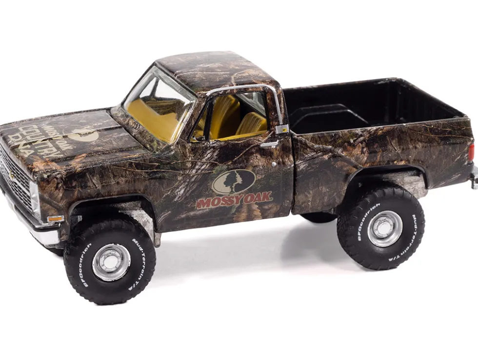 1983 Chevrolet Silverado Pickup Truck "Mossy Oak" Camouflage Livery "Big Country Collectibles" 2025 Series 1/64 Diecast Model Car by Auto World