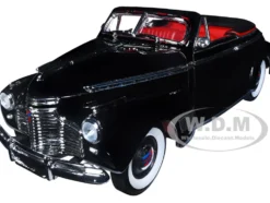 1941 Chevrolet Special Deluxe Convertible Black Red Interior NEX Models 1/24 Diecast Model Car Welly 22411