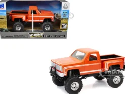 Chevrolet Sport Step Side Pickup Truck Orange with White Graphics "Xtreme Off-Road" Series 1/30 Diecast Model by New Ray