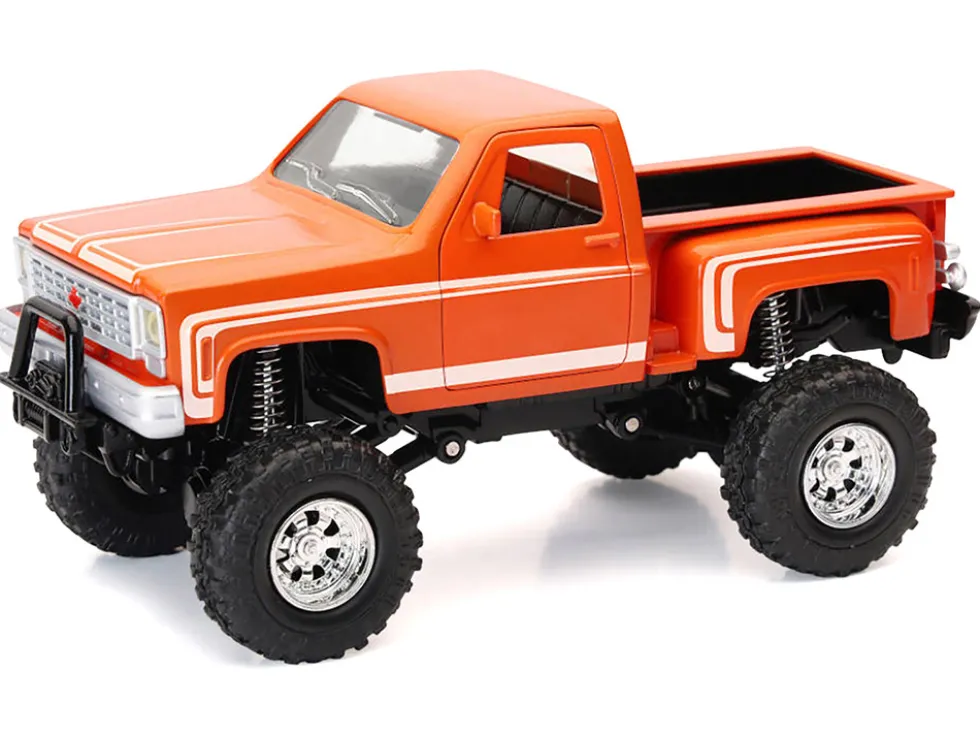 Chevrolet Sport Step Side Pickup Truck Orange with White Graphics "Xtreme Off-Road" Series 1/30 Diecast Model by New Ray