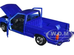 1992 Chevrolet 454 SS Pickup Truck Blue Metallic 1/24 Diecast Model Car Motormax 73203