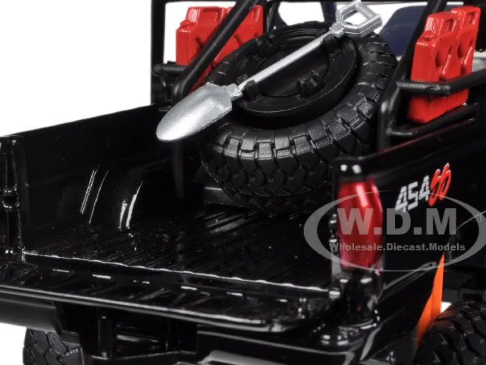 1992 Chevrolet 454 SS Pickup Truck Off Road Black 1/24 Diecast Model Motormax 79134