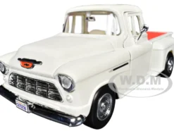 1955 Chevrolet 3100 Stepside Pickup Truck Cream with White Interior 