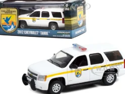 2012 Chevrolet Tahoe White with Yellow Stripes U.S. Fish & Wildlife Service Law Enforcement 1/43 Diecast Model Car Greenlight 86190