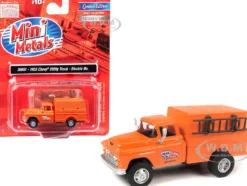 1955 Chevrolet Utility Truck Orange Union Electric 1/87 (HO) Scale Model Classic Metal Works 30651