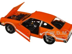 1974 Chevrolet Vega GT Orange Metallic with White Stripes Forgotten Classics Series 1/24 Diecast Model Car Motormax 79048OR