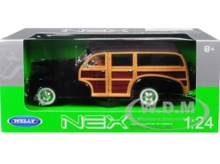 1948 Chevrolet Woody Fleetmaster Brown 1/24 Diecast Car Model Welly 22083