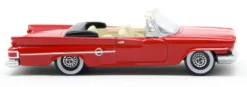 1961 Chrysler 300 Convertible Mardi Gras Red 1/87 HO Scale Diecast Model Car Oxford Diecast 87CC61001