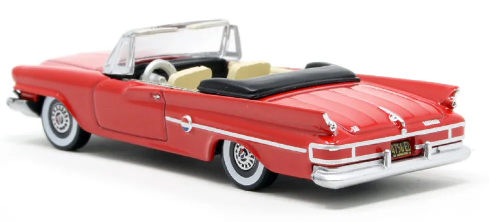 1961 Chrysler 300 Convertible Mardi Gras Red 1/87 HO Scale Diecast Model Car Oxford Diecast 87CC61001