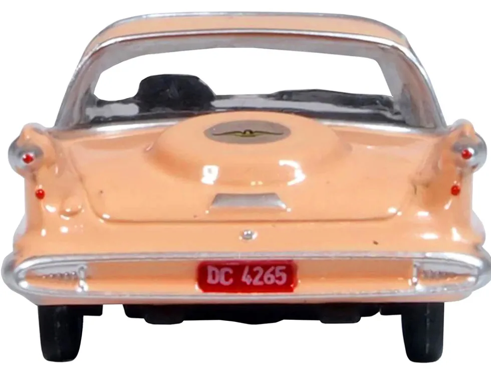 1959 Chrysler Imperial Crown 2 Door Hardtop Persian Pink White Top 1/87 HO Scale Diecast Model Car Oxford Diecast 87IC59001