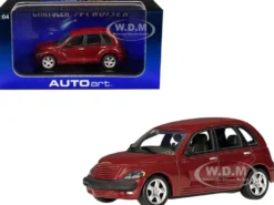 2001 Chrysler PT Cruiser Dark Red Metallic 1/64 Diecast Model Car Autoart 20062