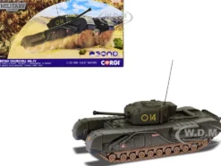 Churchill Mk IV Tank To Catch a Tiger Toledo C Squadron 14 Troop 21st Army Tank Brigade Tunisia 1943 British Royal Army Military Legends Series 1/50 Diecast Model Corgi CC60113