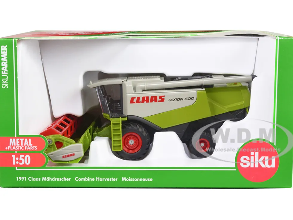 Claas Lexion 600 Combine Harvester Green and Gray 1/50 Diecast Model Siku SK1991