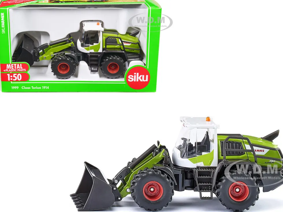 Claas Torion 1914 Wheel Loader Green and White 1/50 Diecast Model Siku SK1999