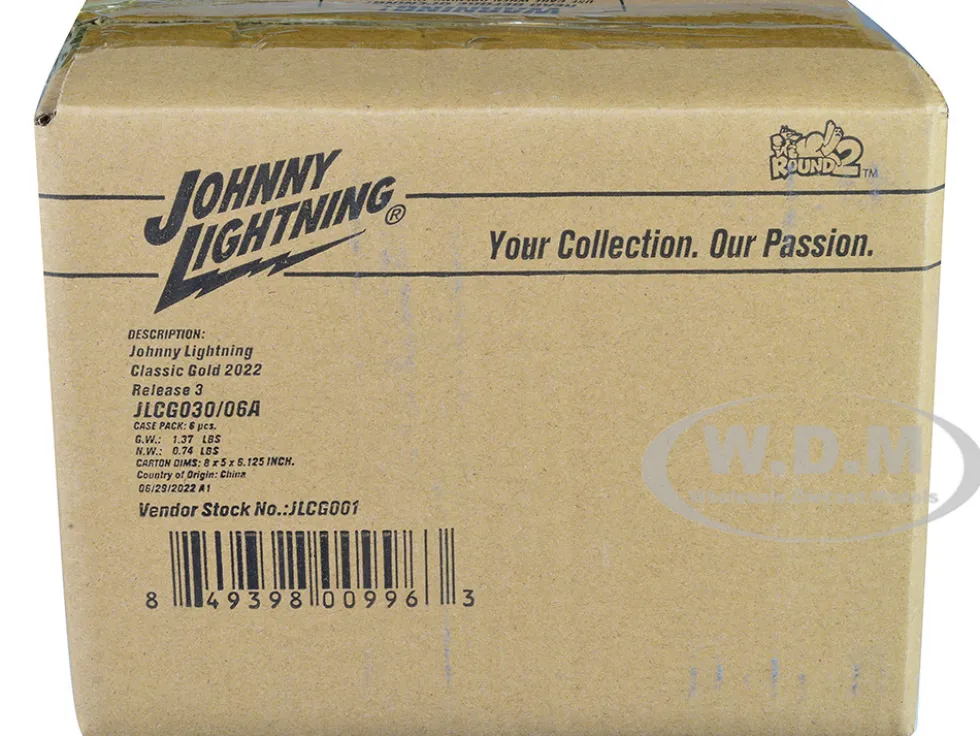 Classic Gold Collection 2022 Set A of 6 Cars Release 3 1/64 Diecast Model Cars Johnny Lightning JLCG030A