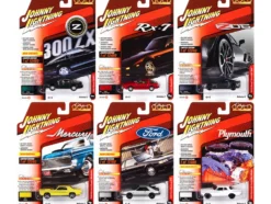 Classic Gold Collection 2022 Set B 6 Cars Release 2 1/64 Diecast Model Cars Johnny Lightning JLCG029B