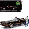 Classic TV Series Batmobile Working Lights Diecast Batman Robin Figures 80 Years Batman 1/18 Diecast Model Car Jada 98625