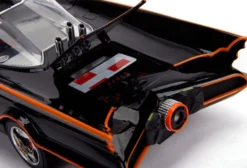 Classic TV Series Batmobile Working Lights Diecast Batman Robin Figures 80 Years Batman 1/18 Diecast Model Car Jada 98625