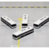 Cobus 3000 Passenger Bus White and Blue US Airways Shuttle Bus 4 Piece Set 1/400 Diecast Models GeminiJets GJ1533