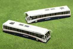 Cobus 3000 Passenger Bus White and Blue US Airways Shuttle Bus 2 Piece Set Gemini 200 Series Diecast Models GeminiJets G2USA573