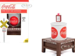 Coca-Cola Water Tower with Light Bricktown 1/87 HO Scale Models Classic Metal Works TC115