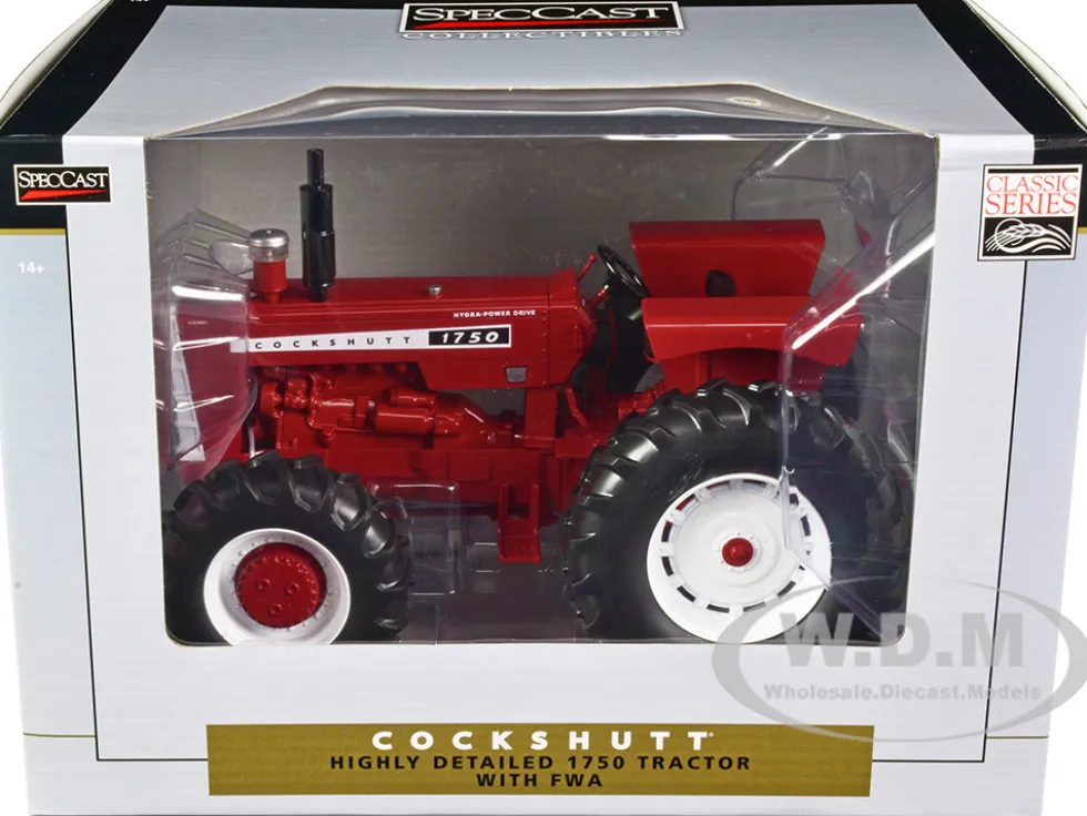 Cockshutt 1750 FWA Front Wheel Assist) Tractor Red Classic Series 1/16 Diecast Model SpecCast SCT924