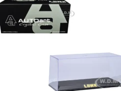 Collectible Display Show Case with Black Plastic Base and Gold 