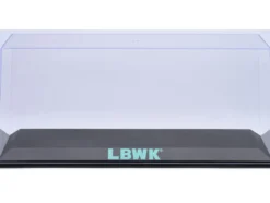 Collectible Display Show Case with Black Plastic Base and Green "LBWK" Logo for 1/18-1/24 Scale Model Cars by Autoart