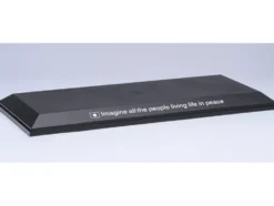 Collectible Display Show Case with Black Plastic Base and Green 
