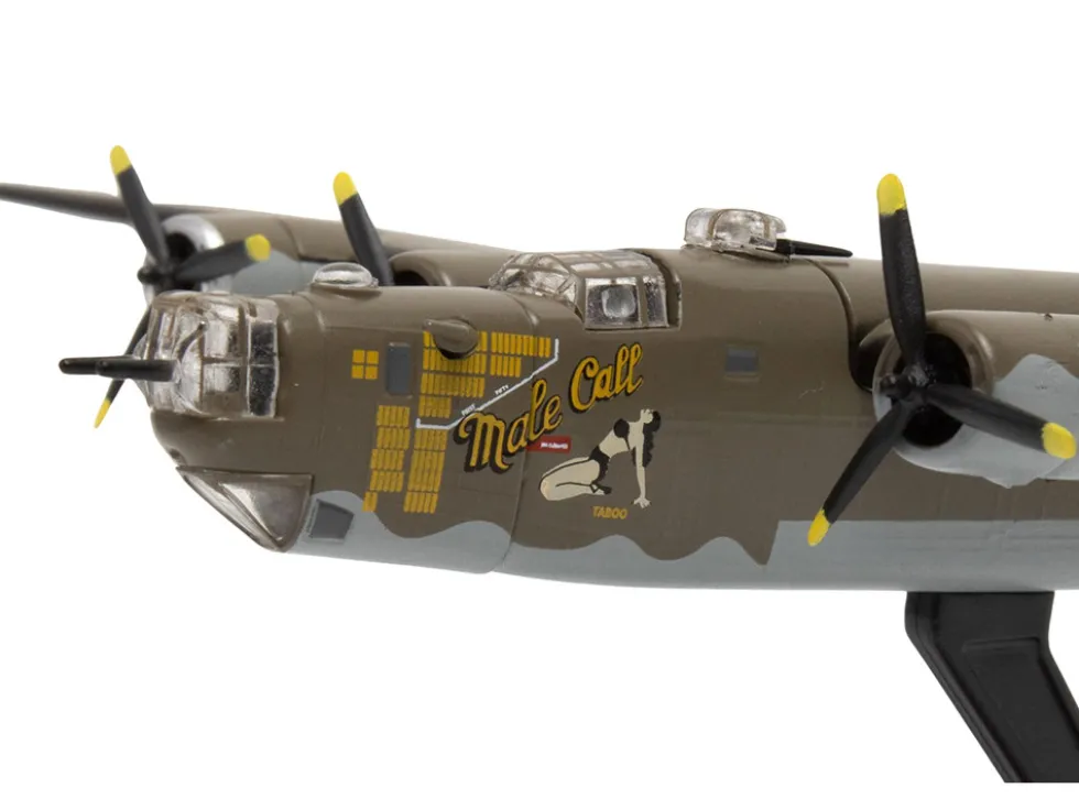 Consolidated B-24 Liberator Bomber Aircraft "Male Call, 707th Bomb Squadron, 446th Bomb Group" United States Army Air Forces 1/163 Diecast Model Airplane by Postage Stamp