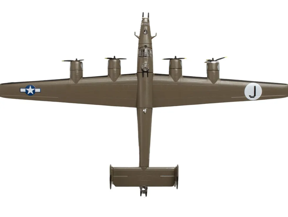 Consolidated B-24 Liberator Bomber Aircraft "Male Call, 707th Bomb Squadron, 446th Bomb Group" United States Army Air Forces 1/163 Diecast Model Airplane by Postage Stamp