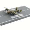 Consolidated B 24 Liberator Bomber Aircraft Olive Drab United States Army Air Force with Runway Section Diecast Model Airplane Runway24 RW045