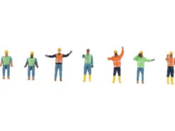 Construction Workers 7 Piece Figure Set for 1/50 Scale Models by Diecast Masters