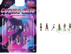 Cosmo Girls 6 piece Diecast Figure Set (6 Figures) Limited Edition for 1/64 Scale Models by American Diorama