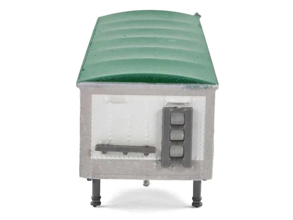 Covered Grain Trailer White with Green Tarp "Nutrena Feeds" 1/87 (HO) Plastic Model Car by HO Logistics