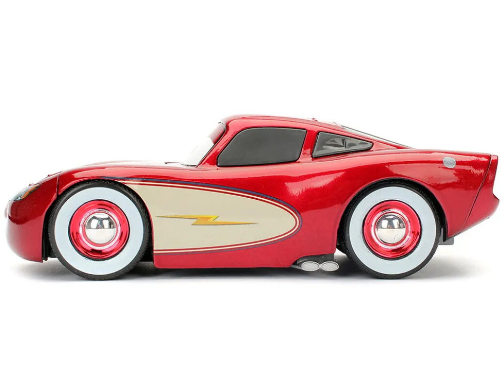Cruising Lightning McQueen Red Metallic with Extra Wheels Disney & Pixar "Cars" Movie "Hollywood Rides" Series Diecast Model Car by Jada