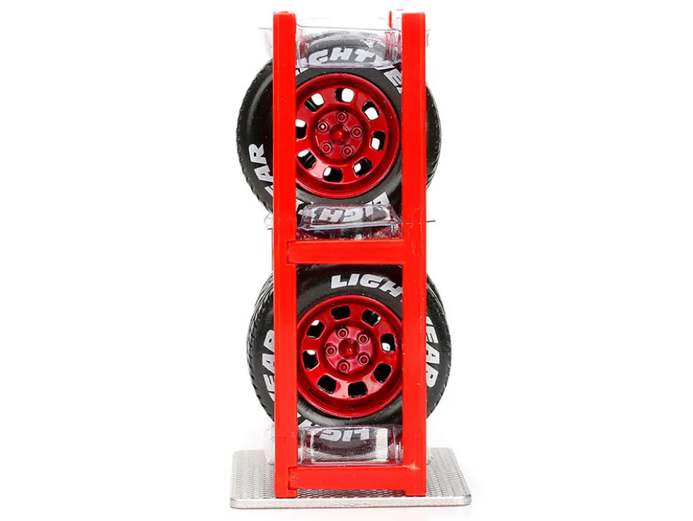 Cruising Lightning McQueen Red Metallic with Extra Wheels Disney & Pixar "Cars" Movie "Hollywood Rides" Series Diecast Model Car by Jada