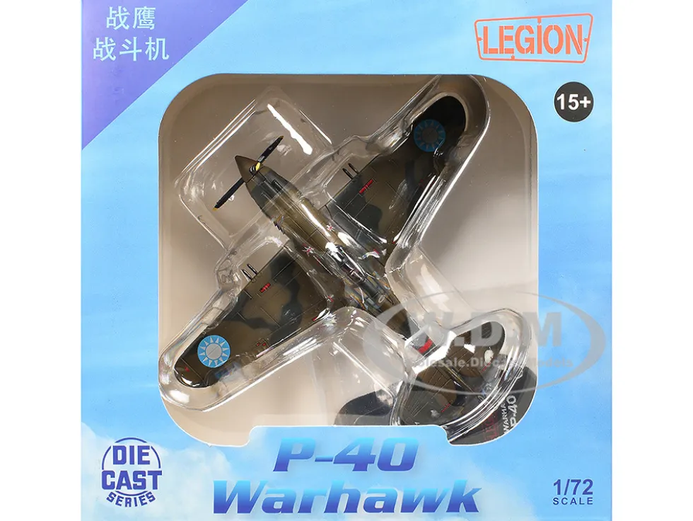 Curtiss P-40B/C Warhawk Fighter Aircraft "White 47, Robert T. Smith, 3rd Squadron, Hell's Angels, Chinese Air Force, Burma" (1942) 1st American Volunteer Group 1/72 Diecast Model Airplane by Legion