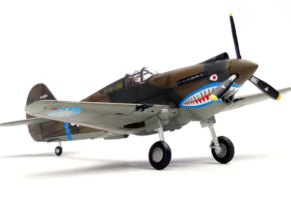 Curtiss P-40B/C Warhawk Fighter Aircraft "White 48, David Lee 'Tex' Hill, 2nd Squadron, Panda Bears, Chinese Air Force, Burma" (1942) 1st American Volunteer Group 1/72 Diecast Model Airplane by Legion