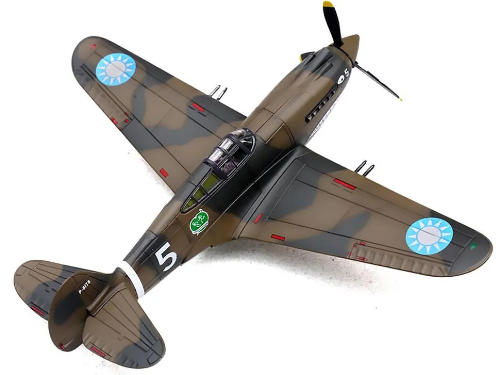 Curtiss P-40B/C Warhawk Fighter Aircraft "White 5, Charles Bond, 1st Squadron, Flying Tigers, Chinese Air Force" (1942) 1st American Volunteer Group 1/72 Diecast Model Airplane by Legion