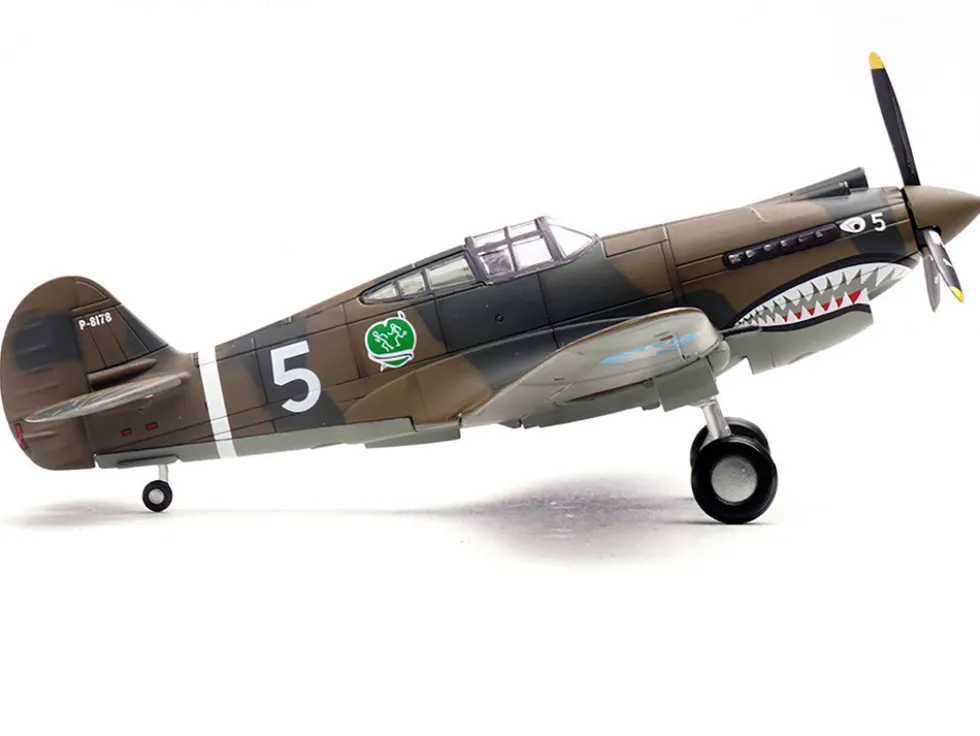 Curtiss P-40B/C Warhawk Fighter Aircraft "White 5, Charles Bond, 1st Squadron, Flying Tigers, Chinese Air Force" (1942) 1st American Volunteer Group 1/72 Diecast Model Airplane by Legion