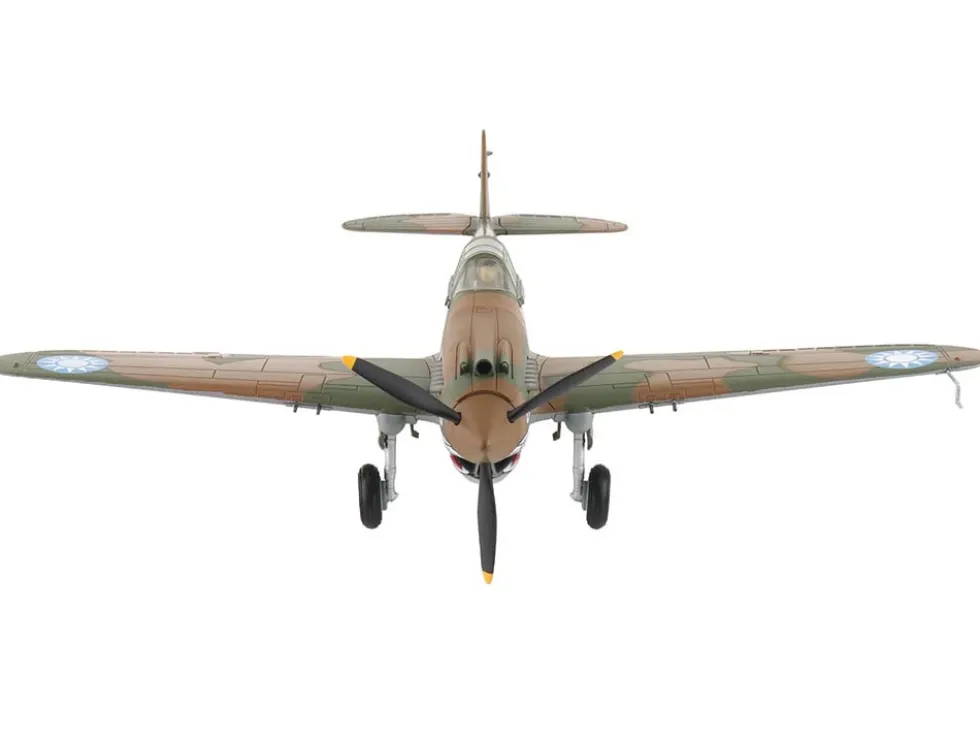Curtiss P-40B Hawk 81-A2 Fighter-Bomber Aircraft "No.77, Robert Smith, 3rd Pursuit Squadron" (1941) American Volunteer Group in China "Air Power Series" 1/48 Diecast Model by Hobby Master