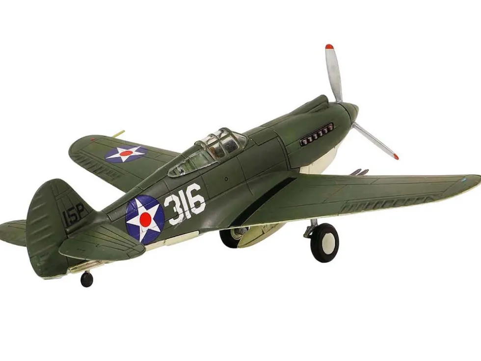Curtiss P-40B HAWK 81A-2 P-8127 Aircraft Fighter 47th Pursuit Squadron 15th Pursuit Group Serial 316/15P Hawaiian Islands Pearl Habor 7 December 1941 WW2 Aircrafts Series 1/72 Diecast Model Forces of Valor FOV-812060D