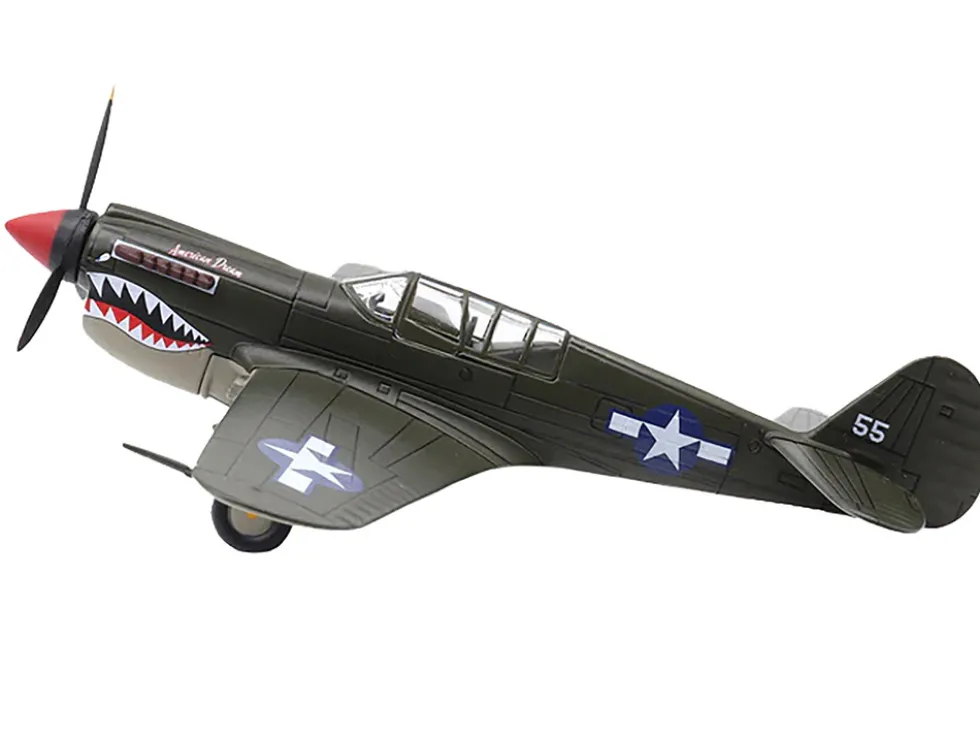 Curtiss P-40N Warhawk Fighter Aircraft "American Dream, National Warplane Museum" United States Army Air Forces 1/72 Diecast Model by Militaria Die Cast